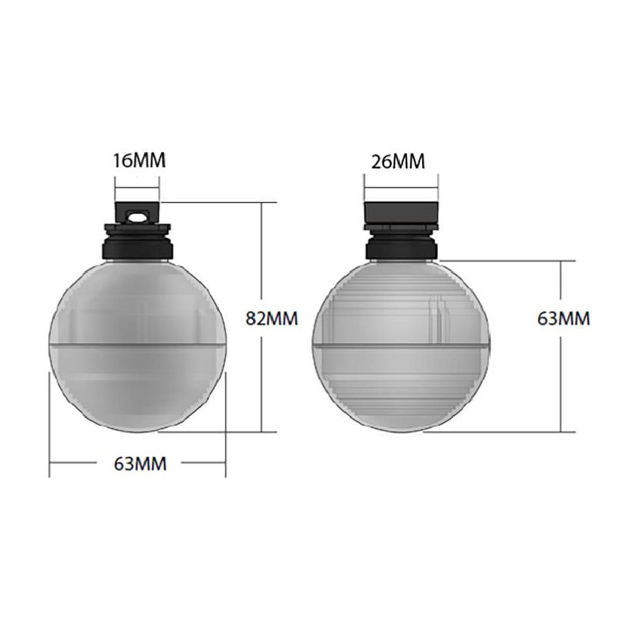 Large Globe DMX RGBW - Måttskiss