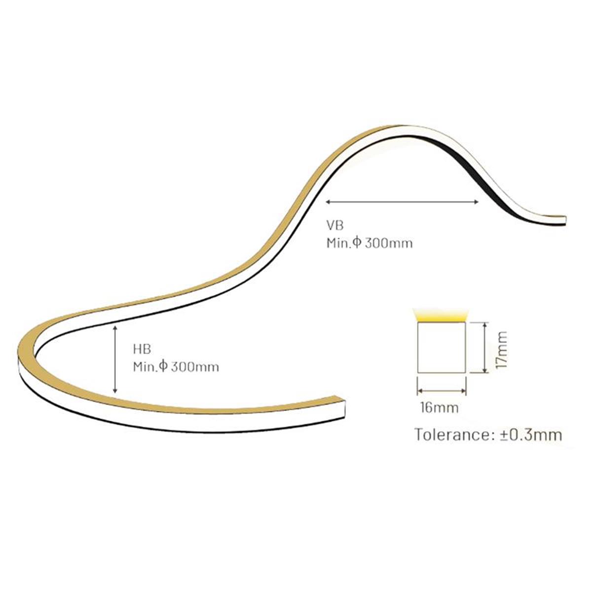 Arcflex 1617 - Måttskiss