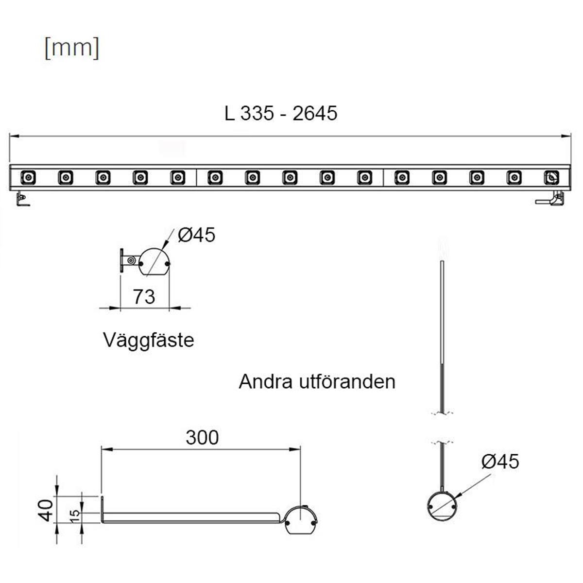 Beam fokus DE - Måttskiss