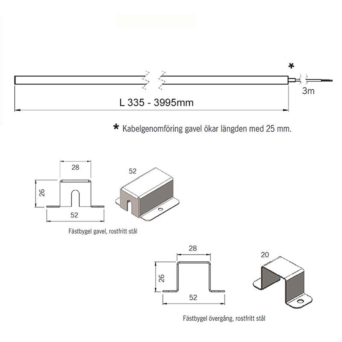 Line safe micro opal - Ljusdiagram