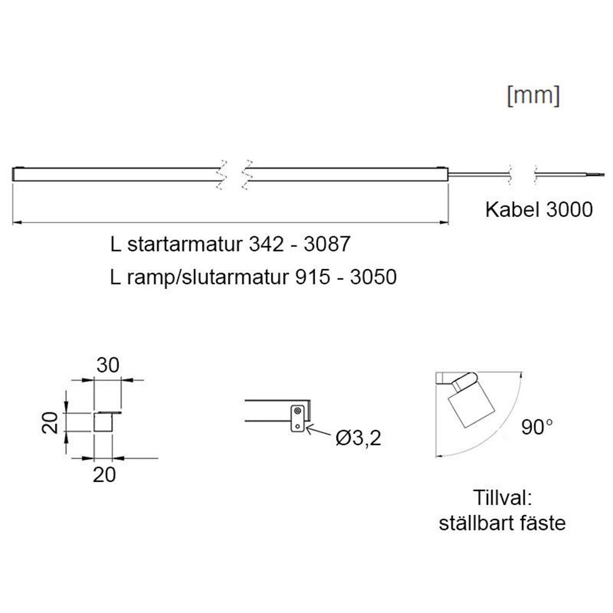 4Twenty 48VDC opal - Ljusdiagram