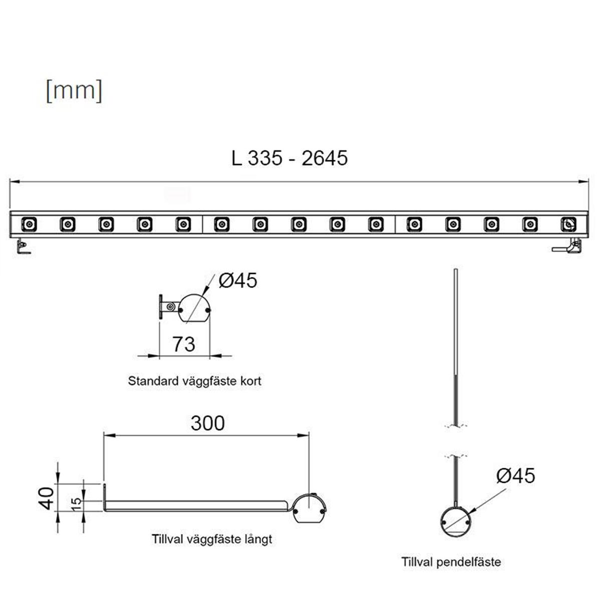 Beam focus DE - Måttskiss