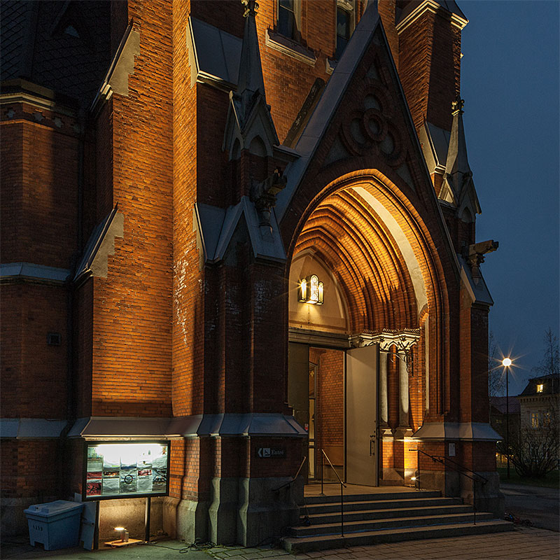 Luleå Domkyrka ljussätts på prov