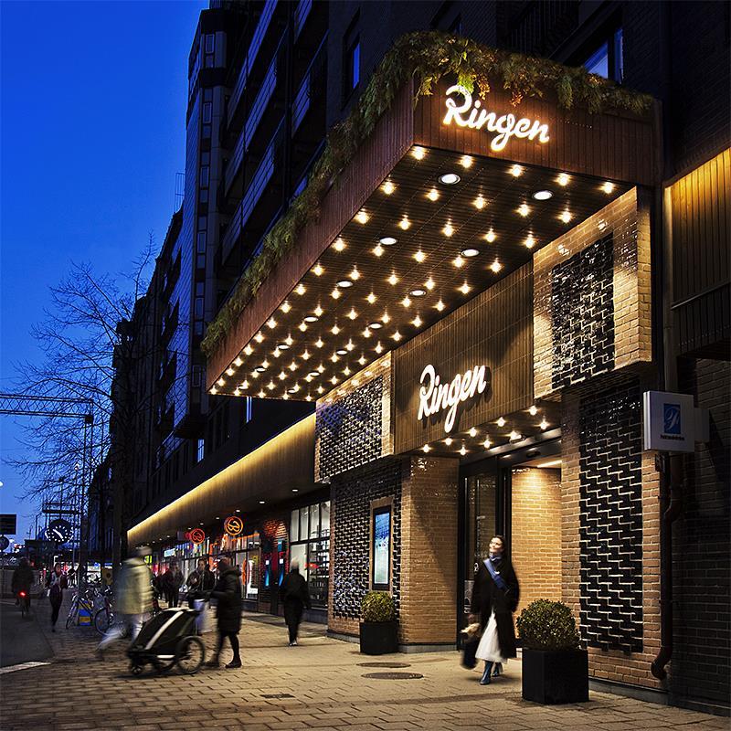 Ringen köpcentrum med ny belysning