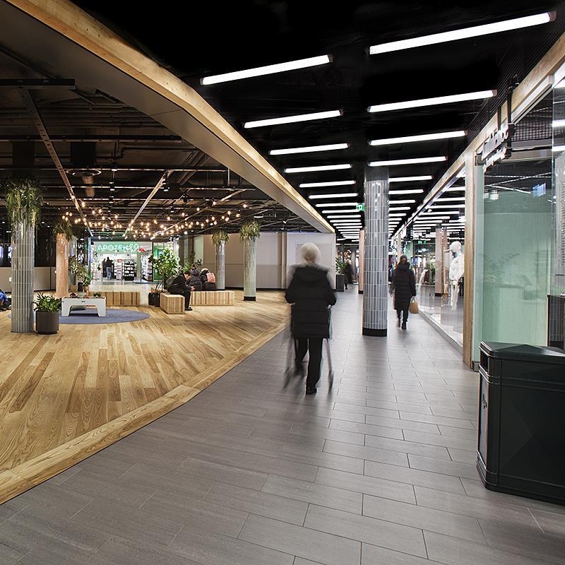 Ringen köpcentrum med ny belysning