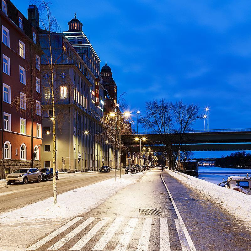 Elipt lyser upp en vintrig Kungsholms strand