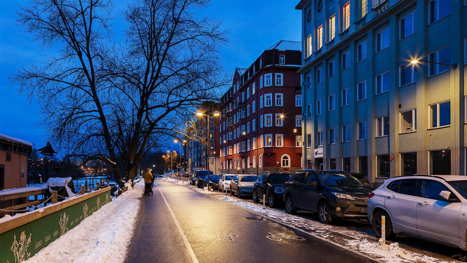 Elipt lyser upp en vintrig Kungsholms strand